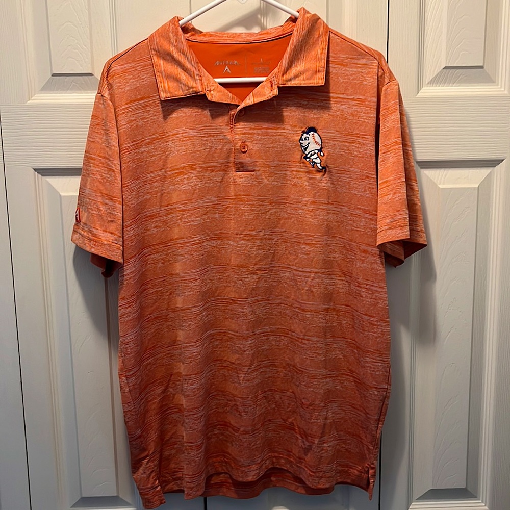 Mets Antigua Orange Polo Shirt